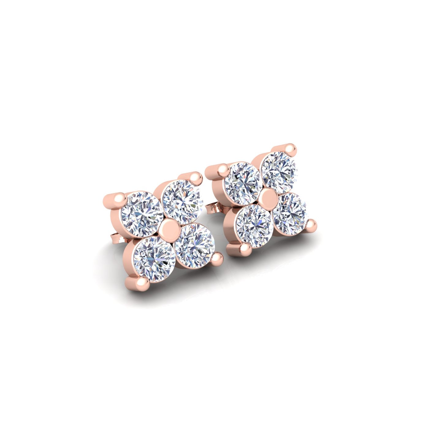 VS1 CLUSTER DIAMOND EARINGS