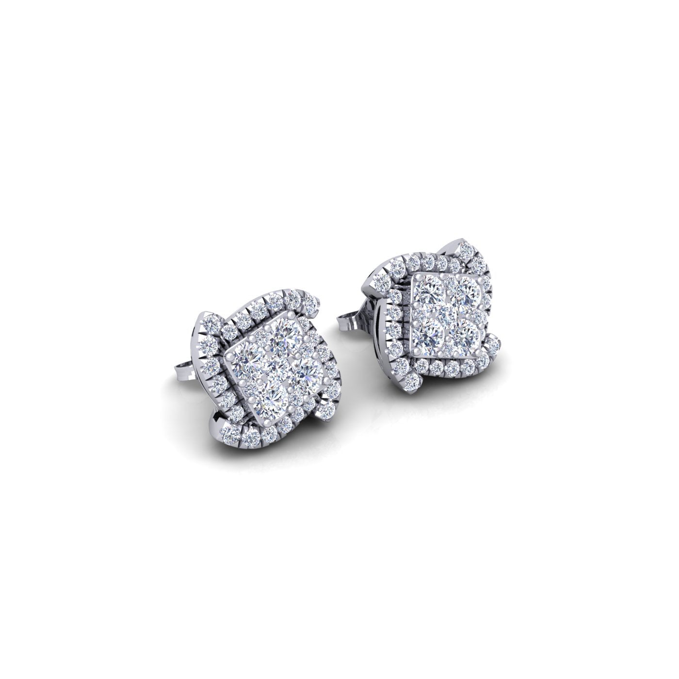 SPIKED CLUSTER EARRINGS 2.5CT