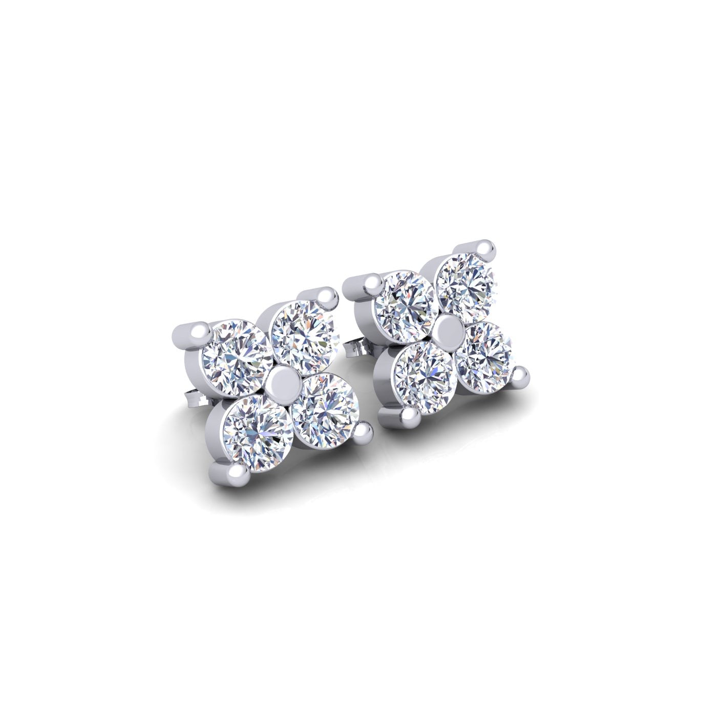 VS1 CLUSTER DIAMOND EARINGS