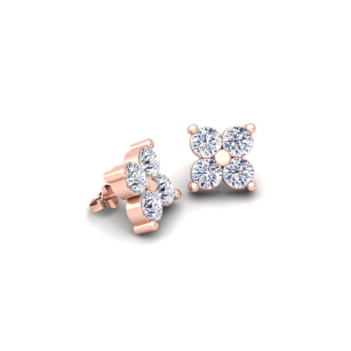 VS1 CLUSTER DIAMOND EARINGS