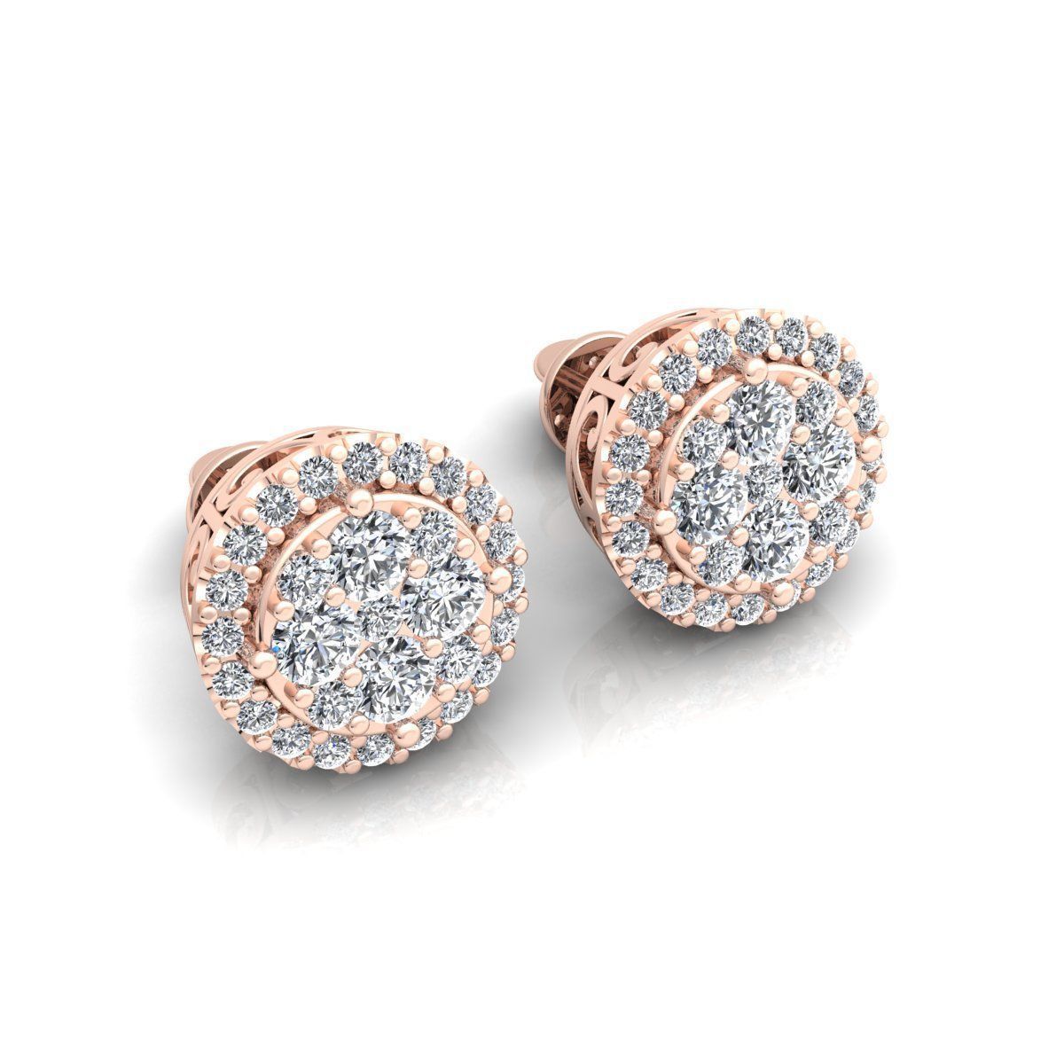 VS1 DIAMOND STUD EARRINGS