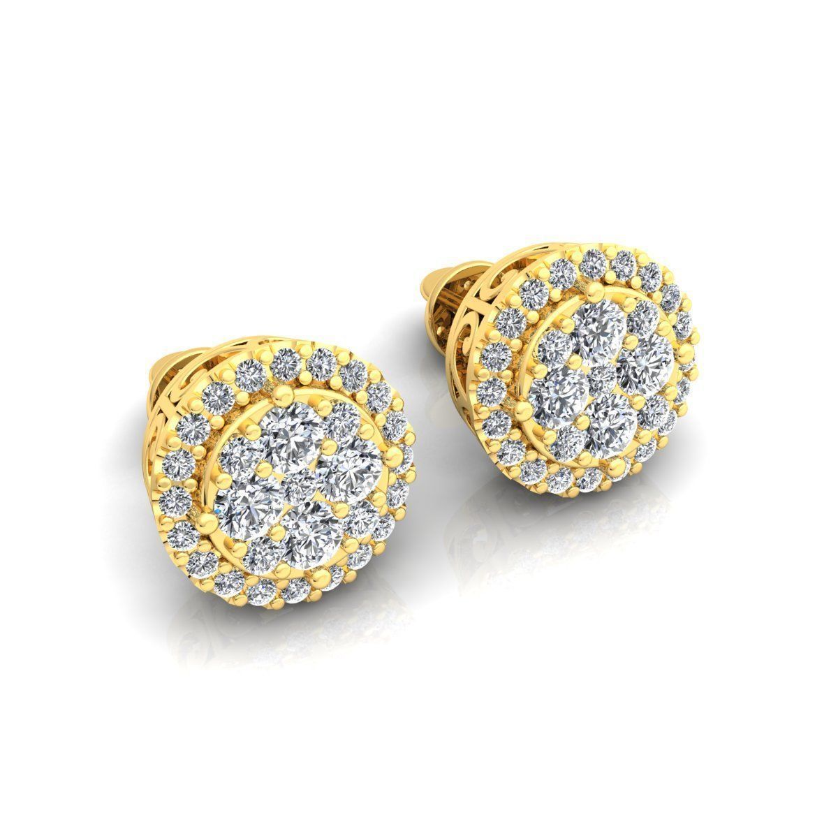 VS1 DIAMOND STUD EARRINGS