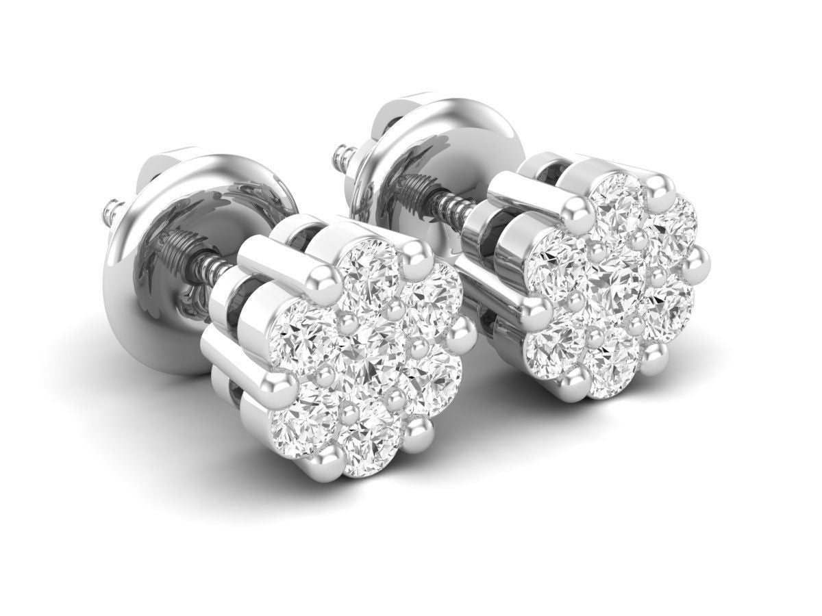 VVS PRESSURE SET CLUSTER EARRINGS