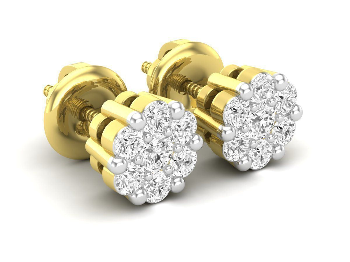 VVS PRESSURE SET CLUSTER EARRINGS