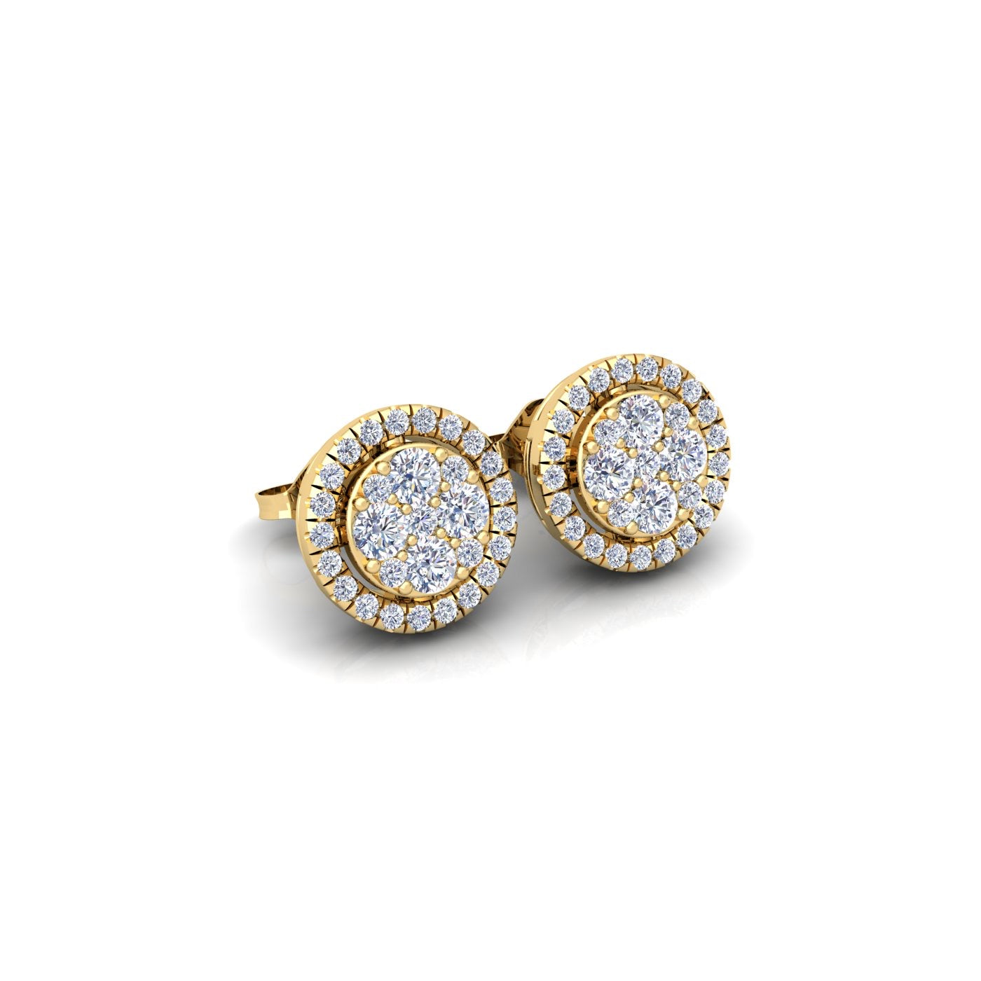 VS1 CIRCLE CLUSTER EARRINGS 4.5CT VS1