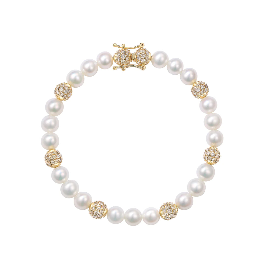 VS1 DIAMOND & PEARL BRACELET