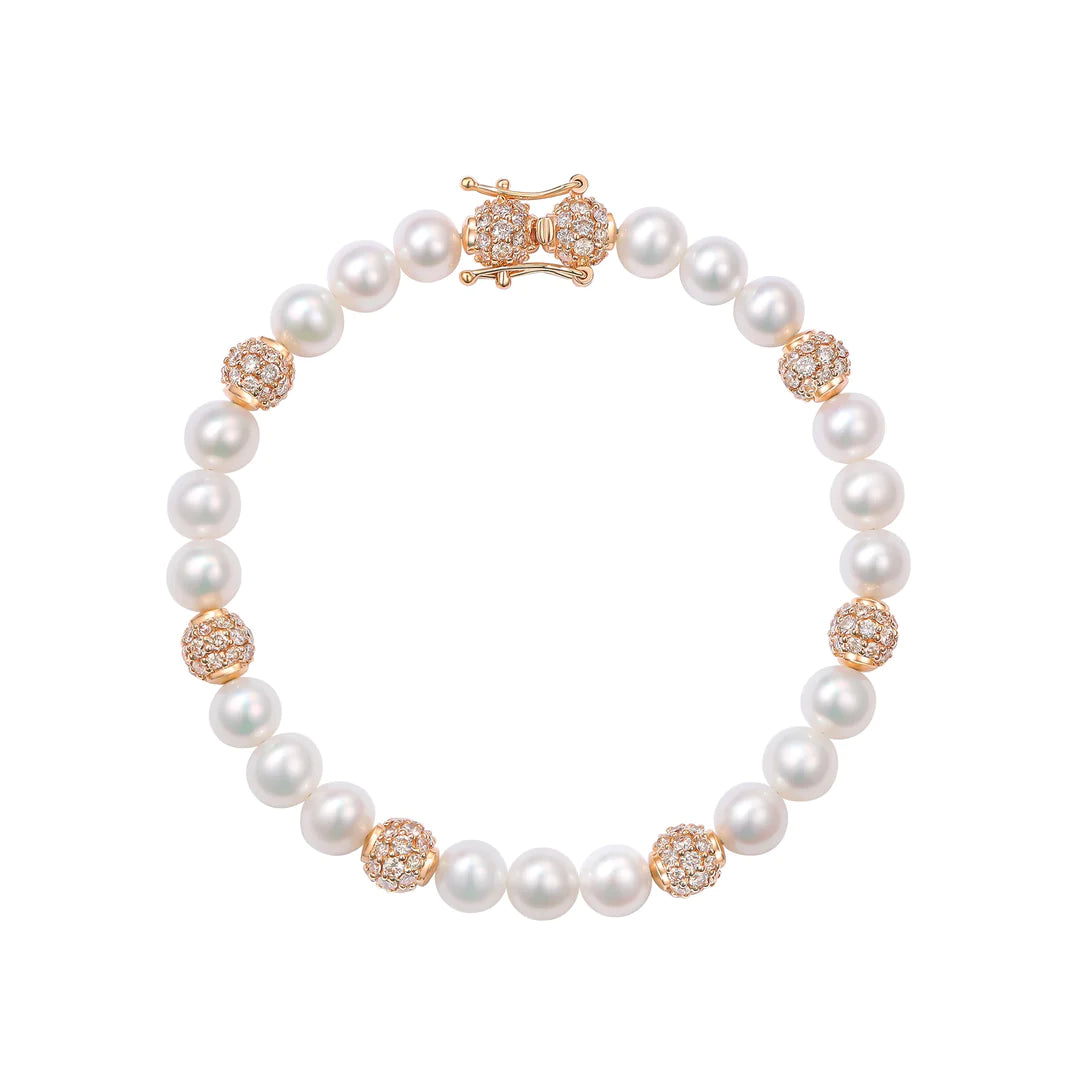 VS1 DIAMOND & PEARL BRACELET