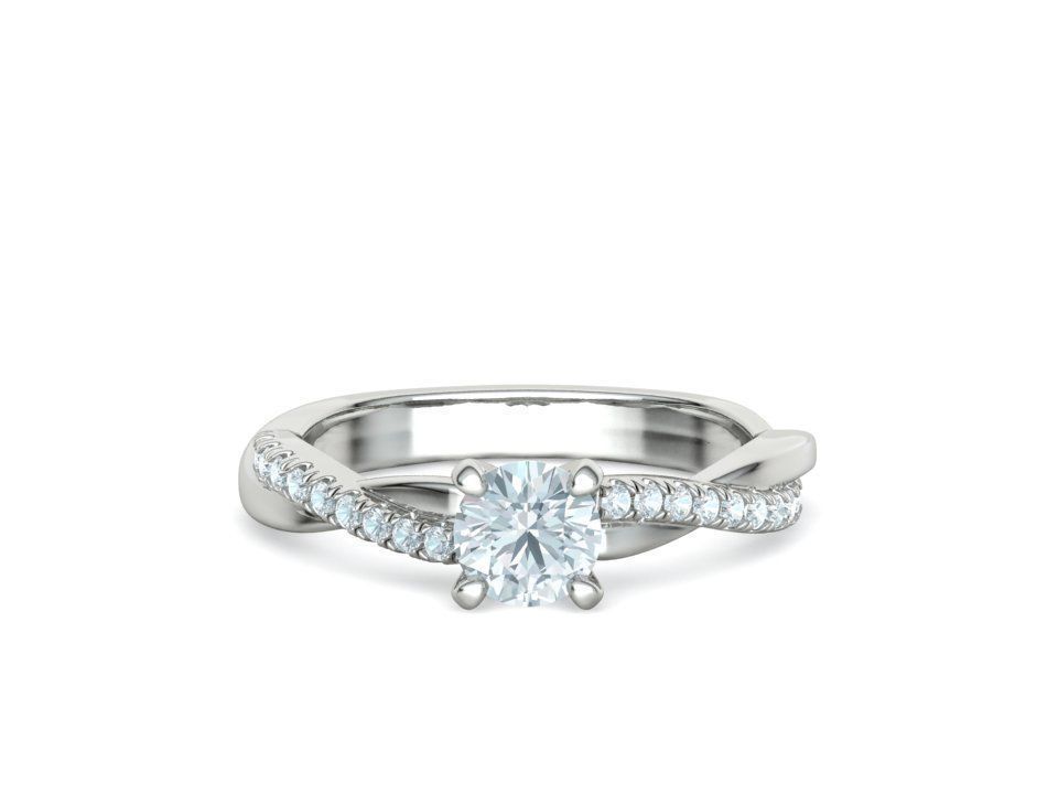 TWIST ENGAGEMENT RING (.50CT ROUND DIAMOND)