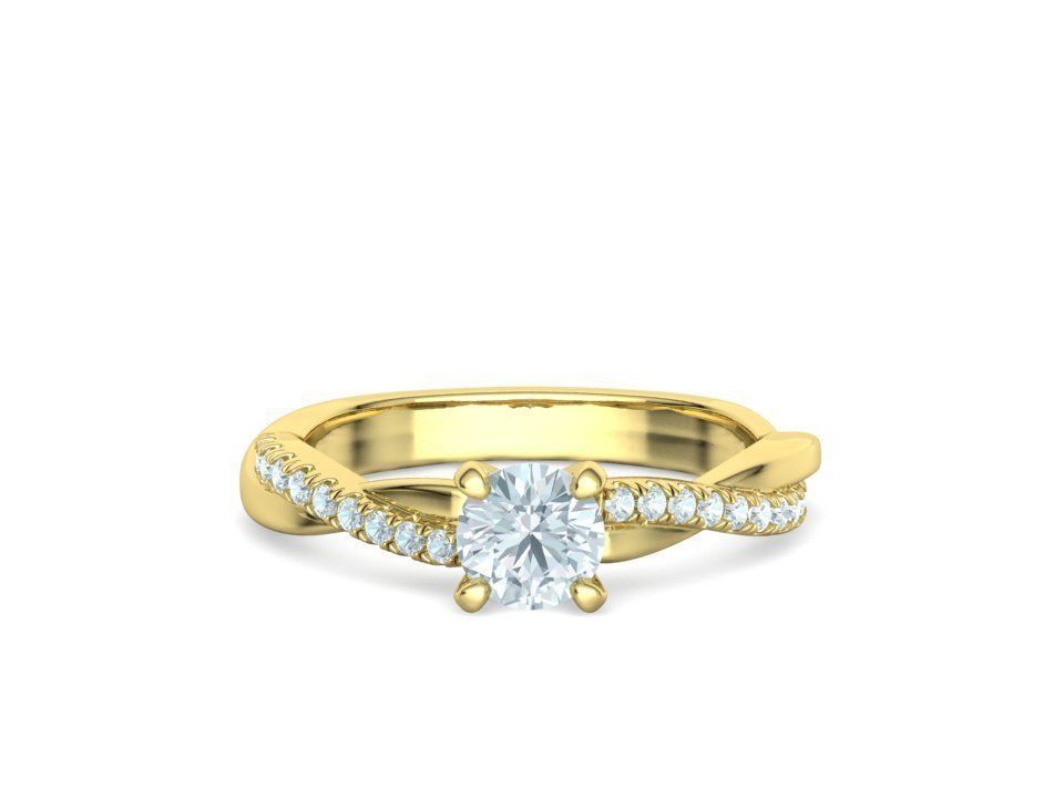 TWIST ENGAGEMENT RING (.50CT ROUND DIAMOND)