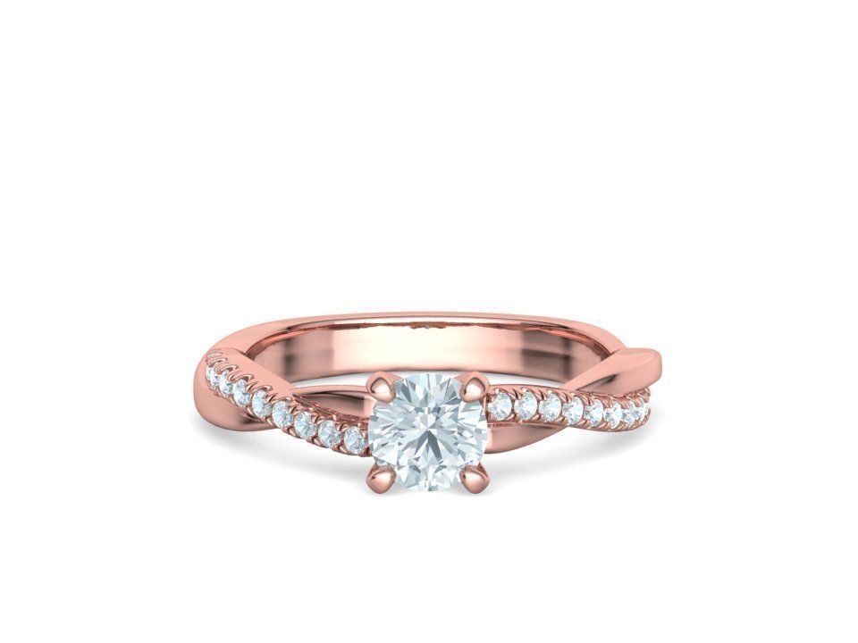 TWIST ENGAGEMENT RING (.50CT ROUND DIAMOND)